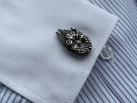 Spinki do mankietów EXC Sokół Millennium Star Wars Gwiezdne Wojny Oldsilver