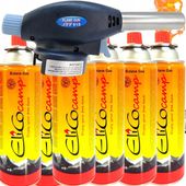 PALNIK CERAMICZNY NA KARTUSZE PIEZOZAPALARKA + 6x GAZ KARTUSZ ELICO