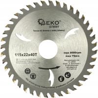 Tarcza do drewna 115x22,23x40T widiowa GEKO G78001