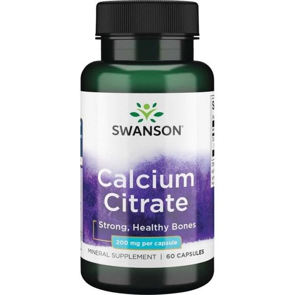 SWANSON Calcium Citrate 200 mg (60 kaps.) zdjęcie 1