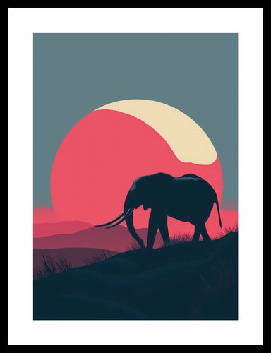 Plakat 25x35cm Słoń przy Czerwieni na Arena.pl
