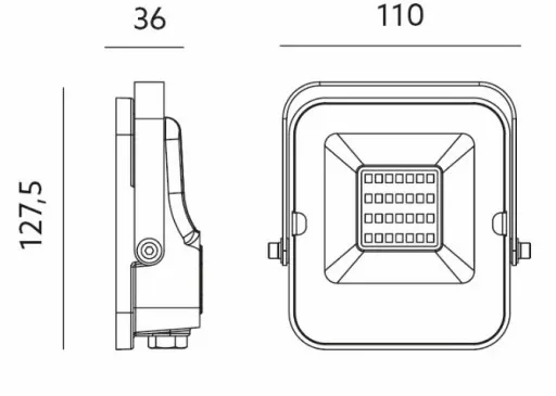 Naświetlacz Halogen LED 30W 2400lm 6500K Premium zdjęcie 4