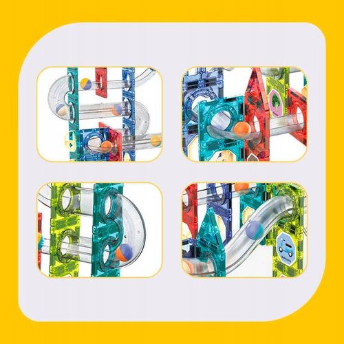 Klocki Magnetyczne Tor Kulkowy Świecący Magnetic Blocks 120 Elementów na Arena.pl