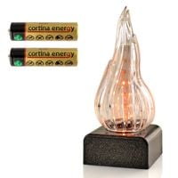 Wkład LED Płomień z Bateriami do Znicza na Grób Cmentarz 15 cm