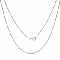 Srebrny łańcuszek długi rodowany lisi ogon 60 cm srebro 925