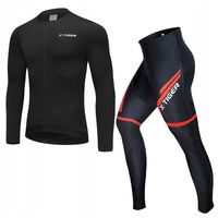 X-TIGER Strój Rowerowy Kolarski Komplet Zestaw Bluza Leginsy Getry ZIMA S
