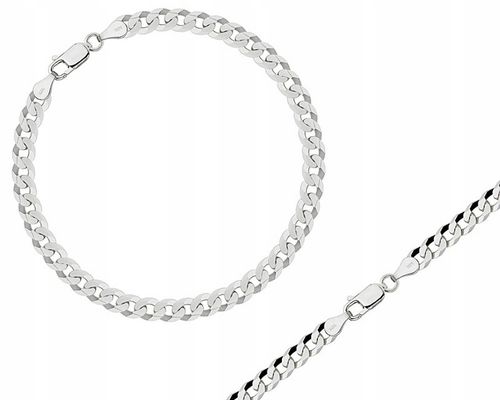 Bransoletka Srebrna Pancerka Pełna Diamentowana 5,00 mm Grawer Gratis na Arena.pl