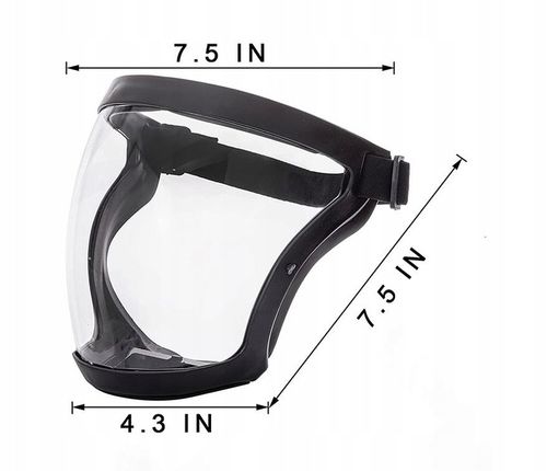 Maska ochronna na twarz przezroczysta z 10szt filtrem PM2.5 na Arena.pl