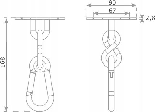 Zawiesie do montażu huśtawki worka na plac zabaw na Arena.pl