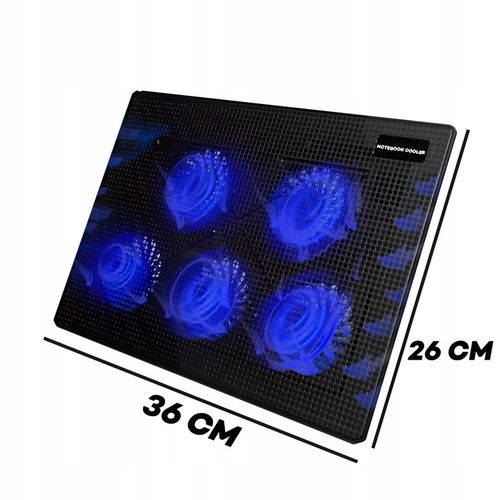 PODSTAWKA PODKŁADKA CHŁODZĄCA POD LAPTOPA NOTEBOOKA PODŚWIETLENIE 12-17'' na Arena.pl