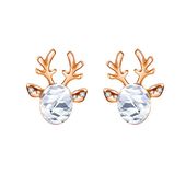 Kolczyki Wiszące Święta Renifery Kryształek K953Z