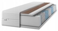 Materac sprężynowy 7stref 24 cm 160x200 kokos