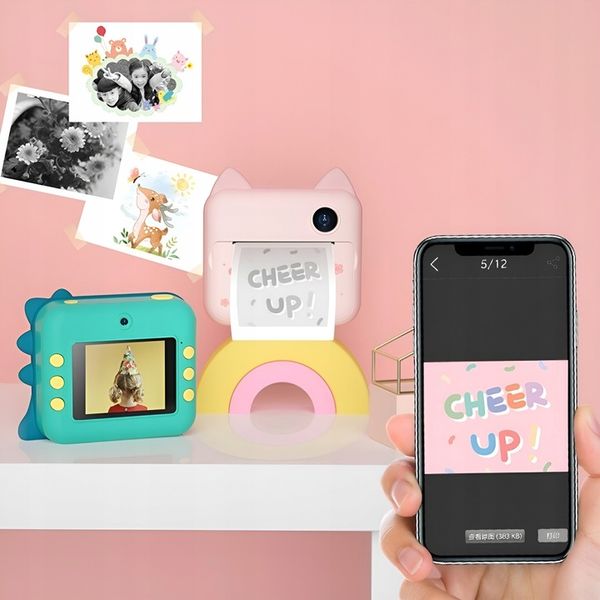 APARAT NATYCHMIASTOWY CYFROWY DLA DZIECI Z DRUKARKĄ KARTA 32GB + 2 ROLKI zdjęcie 13