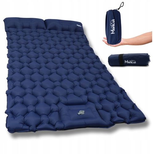 Materac Dmuchany Łóżko Dwuosobowe Z Pompką Do Spania Turystyczne Mata Lekka na Arena.pl