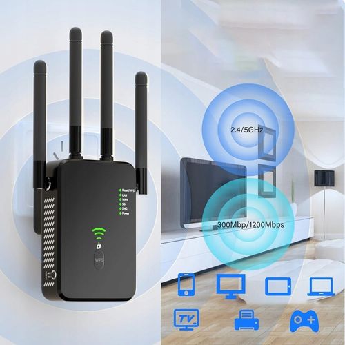 WZMACNIACZ SYGNAŁU WI-FI MOCNY REPEATER 1200MB/S 2.4GGHZ 5GHZ DWUZAKRESOWY na Arena.pl