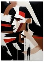 Plakat cyfrowy do wydruku portret abstrakcja