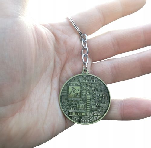 1 2409 Breloczek Moneta Bitcoin Krypto Waluta Brąz Blockchain Mining na Arena.pl
