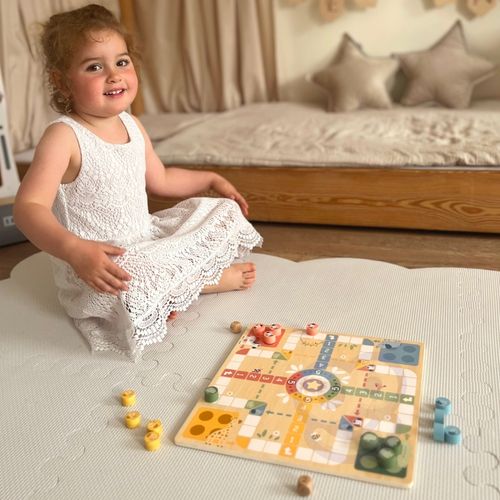 WOOPIE GREEN Gry Planszowe Logiczne 2w1 Ludo Chińczyk + Węże i Drabiny na Arena.pl