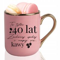 KUBEK ELEGANT Róż Na Prezent Urodziny TO TYLKO 40 50 60 LAT Imię Wzory