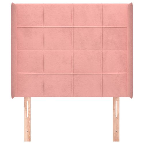 Zagłówek uszak, różowy, 83x16x118/128 cm, aksamit na Arena.pl