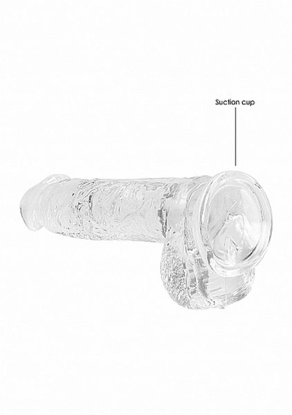 6"" / 15 Cm Realistic Dildo With Balls - Transparent zdjęcie 5