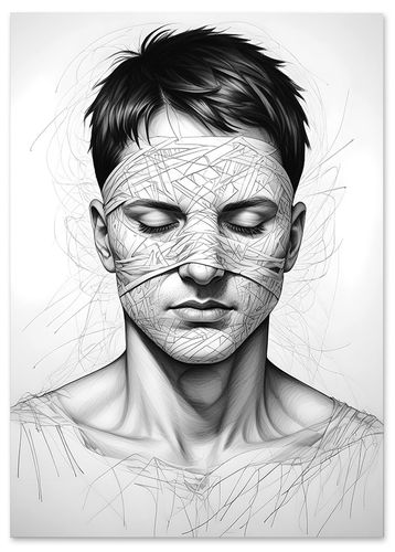 Plakat szkic portret 21x29,7 cm A4 na Arena.pl