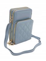 Victoria J. - torebka rowerówka portfel pikowanie niebieski HD473