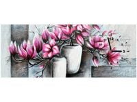 100X40CM ZEGAR MAGNOLIE WAZONACH OBRAZ