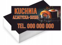 Wizytówki firmowe GOTOWY PROJEKT GRATIS 1000 sztuk KUCHNIA AZJATYCKA SUSHI