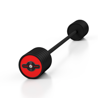Sztanga gumowana prosta 55 kg czerwona Marbo Sport