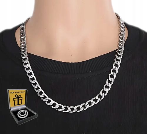 GRUBY Łańcuszek Męski Srebrny ŁAŃCUCH 60cm Pancerka + GRATIS na Arena.pl
