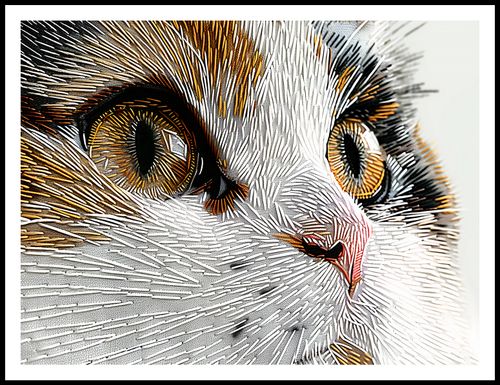 Plakat 100x75cm Nitkowany Kot na Arena.pl