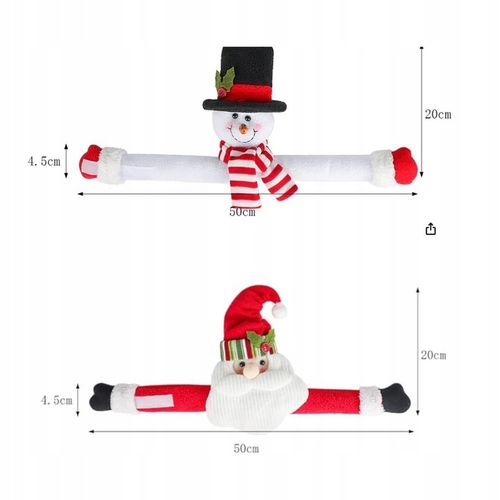 2X ŚWIĄTECZNA ZAPINKA KLIPS DO FIRAN OPASKA DO ZASŁON MIKOŁAJ BAŁWAN OZDOBA na Arena.pl