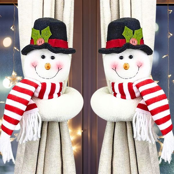 2X ŚWIĄTECZNA ZAPINKA KLIPS DO FIRAN OPASKA DO ZASŁON MIKOŁAJ BAŁWAN OZDOBA zdjęcie 4