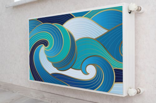 MATA Magnetyczna Na Grzejnik Abstrakcyjne Fale Line-art 120cm x 60cm na Arena.pl