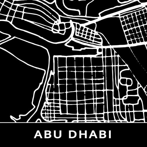 Obraz na płótnie – Canvas, plan miasta Abu Dhabi 60x40 na Arena.pl