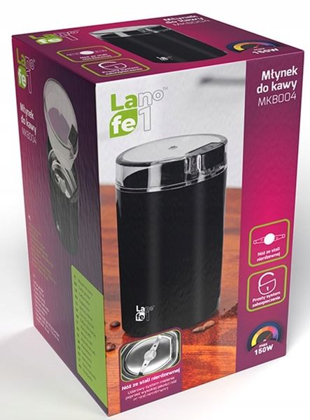 Młynek do kawy Lafe MKB-004 Czarny 150W 70g zdjęcie 5