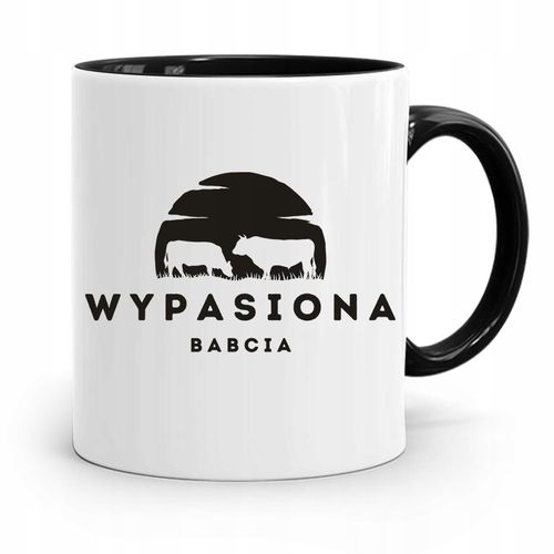 Kubek Czarny Dzień Babci Wypasiona Babcia Prezent Z Nadrukiem Ze Zdjęciem na Arena.pl