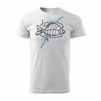 Koszulka na ryby dla wędkarza wędkarska fishing karp męska biała REGULAR S