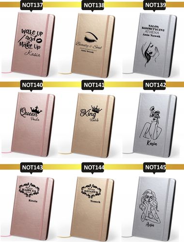 Notes metaliczny A5 kolorowy nadruk UV wedding PLANNER ślub na Arena.pl