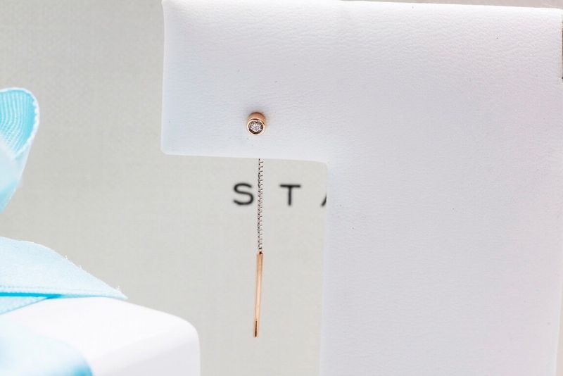 Emaga Złote kolczyki KRD2007 - Diament zdjęcie 8