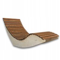 Leżak ogrodowy bujany drewniany Leżanka ogrodowa fotel na taras do SPA