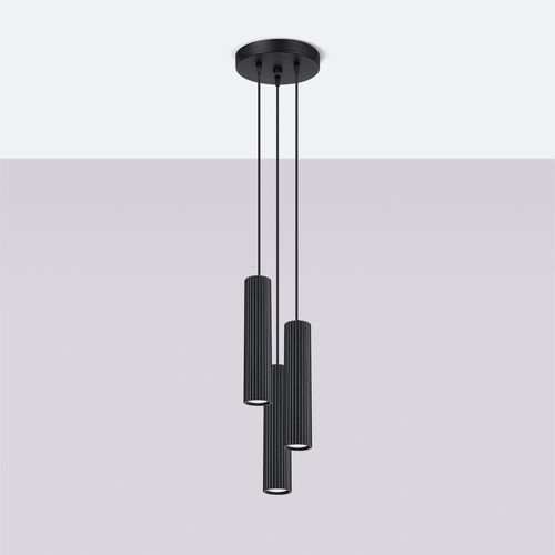 Lampa wisząca KARBON 3P czarny na Arena.pl