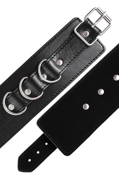 Anonymo Handcuffs, Pu Leather, Black zdjęcie 13