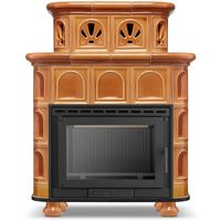 Piec kominek piecyk kaflowy ceramiczny obudowa kominkowa SALZBURG miodowy