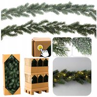 Girlanda świąteczna z sosny 180 cm LED 50 lampek na baterie