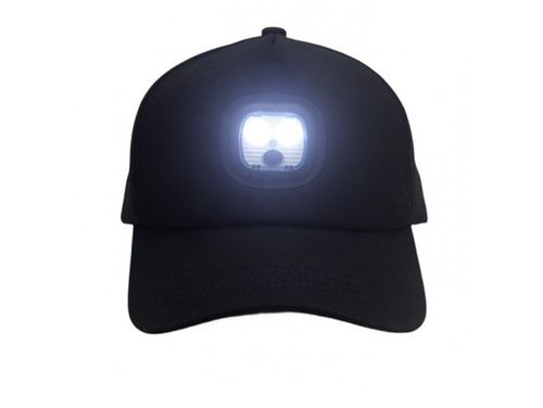Czapka z daszkiem kaszkiet z oświetleniem latarką led diody ładowanie usb na Arena.pl