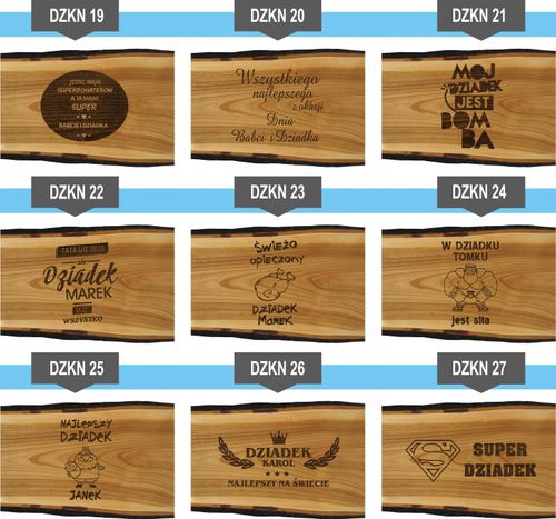 Deska grawer dla DZIADKA DZIADZI z imieniem GIFT na Arena.pl