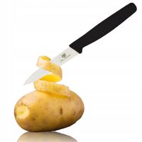 NÓŻ NOŻYK KUCHENNY 10 CM UNIWERSALNY DO KROJENIA WARZYW I OWOCÓW CZARNY