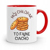 Kubek Czerwony Prezent Dla Chłopaka Fajne Ciacho Z Nadrukiem Ze Zdjęciem